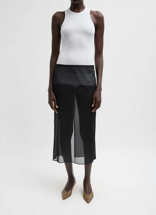 Tibi - Sheer Gauze Maxi Pencil Skirt