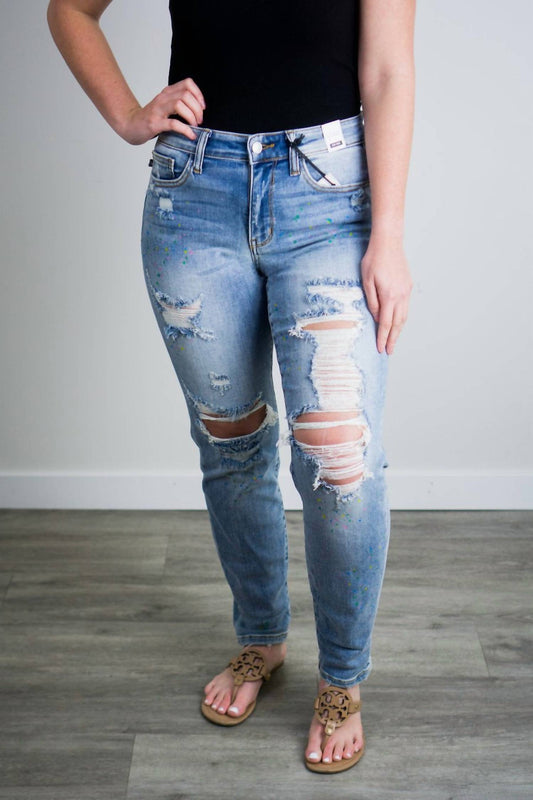 Judy Blue - Women's Mid-rise Boyfriend Jeans