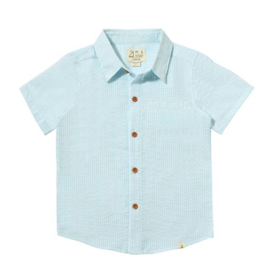 Me & Henry - Boy's Newport Woven Seersucker Shirt
