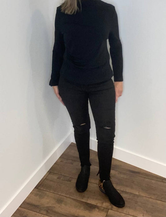 Just Black Denim - High Rise Distressed Skinny Jeans