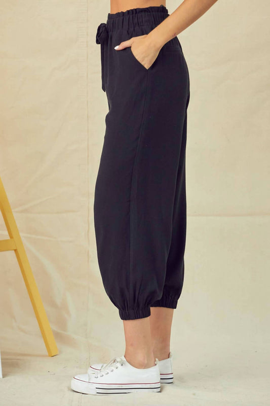 Doe And Rae - Drawstring Jogger Pants