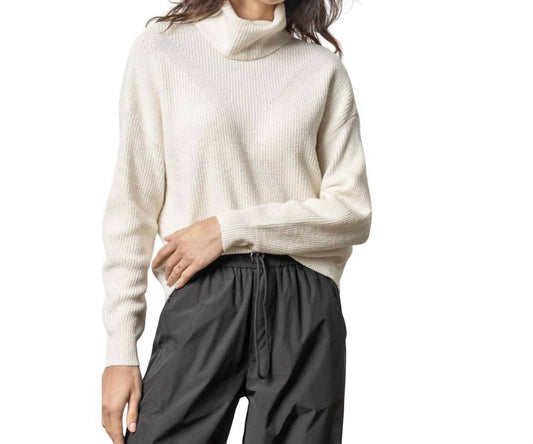 Lilla P - Relaxed Rib Turtleneck Sweater