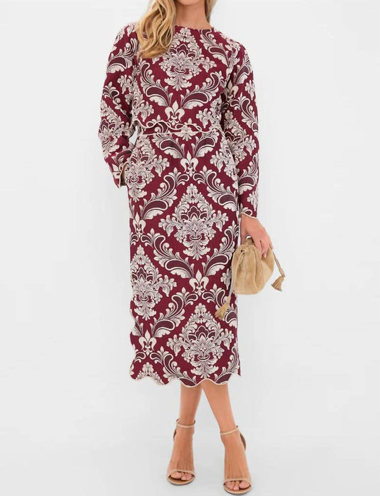 Farm Rio - Bicolor Jacquard Waves Long Sleeve Top