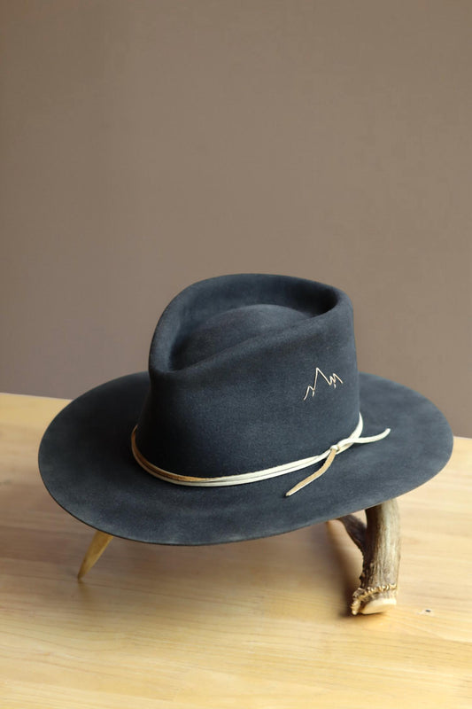 Jw Bennett - Unisex Western 50x Teardrop Flat Brim Hat