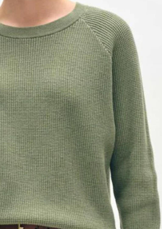 White + Warren - Cotton Blend Waffle Sweatshirt