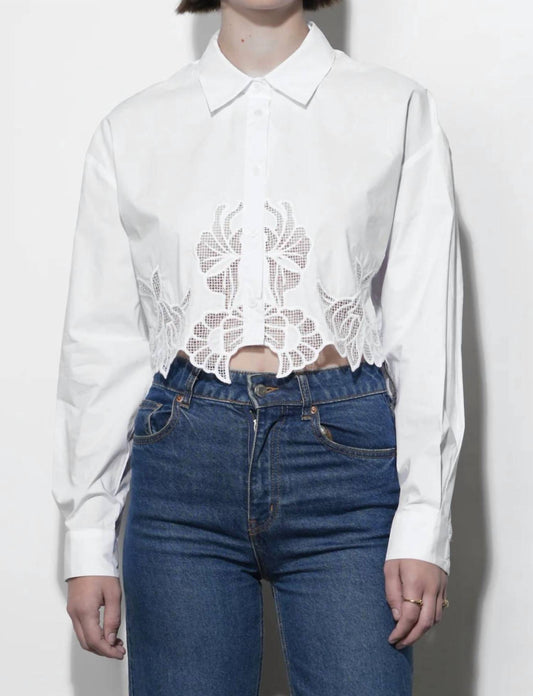 Greylin - Finley Embroidered Hem Shirt
