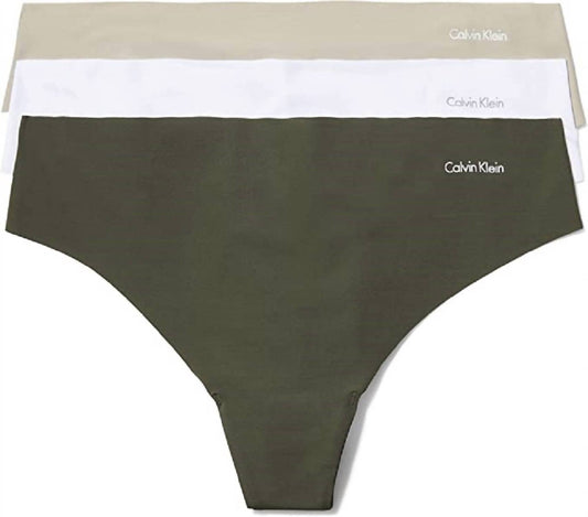 Calvin Klein - Women's 3 Pack Invisibles Thong Panties