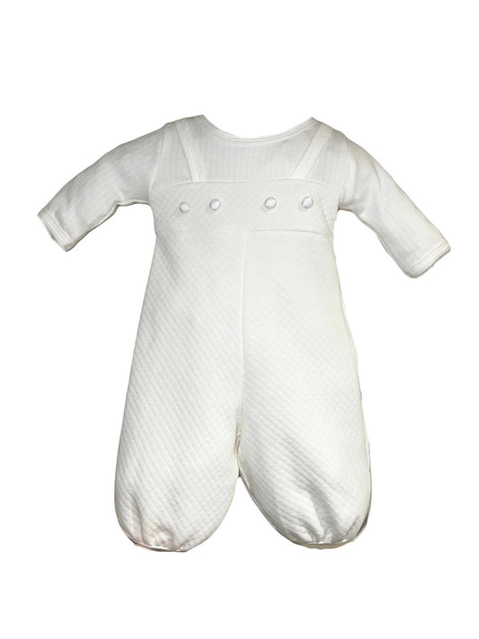 Macis - Boy's 2pc Long Sleeve Quilted Overall With Button Details & Hat