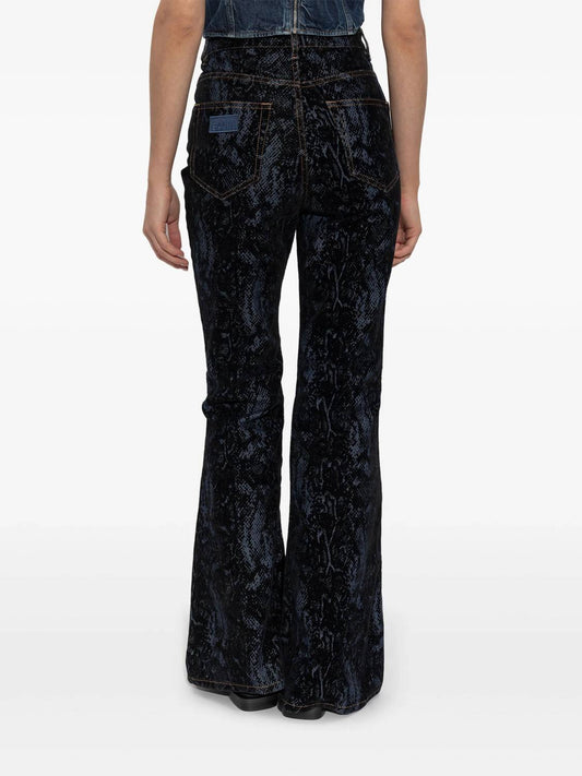 Ganni - Flock Denim Goddi Trousers