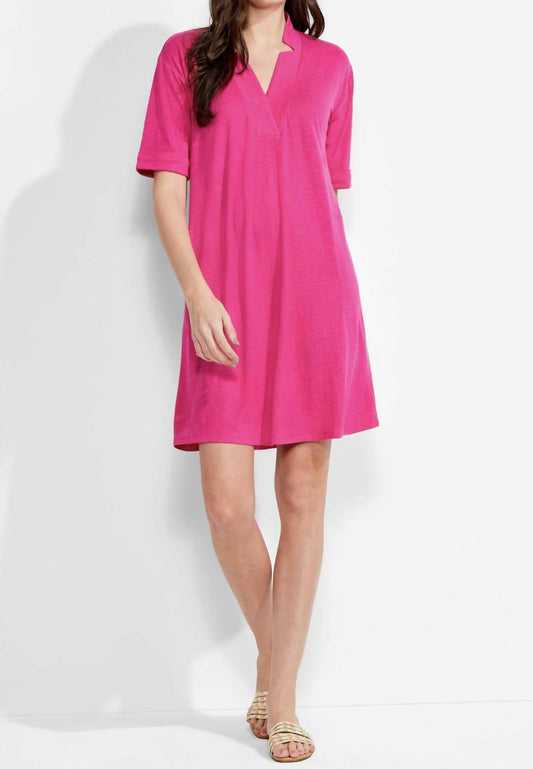 Nic + Zoe - SHORT SLEEVE NOTCHED V DRESS