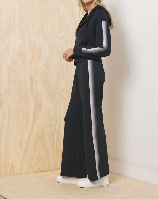 Vintage Havana - Striped Cloud Fleece Wide Leg Pant