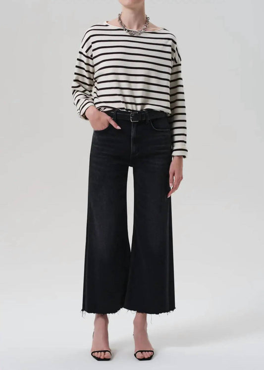 Citizens Of Humanity - Lyra Wide Leg Crop Raw Hem Pant