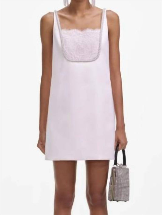 Self-Portrait - Women's Satin Bow Mini Dress