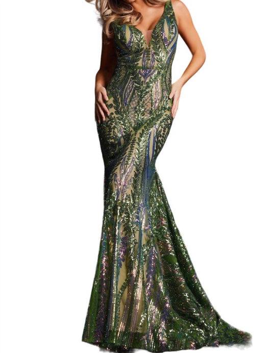 Jovani - Sequin Mermaid Gown