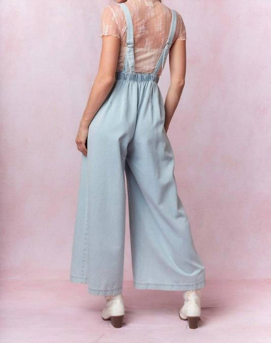 Peach Love - The Deja Sleepless Denim Bow Jumpsuit