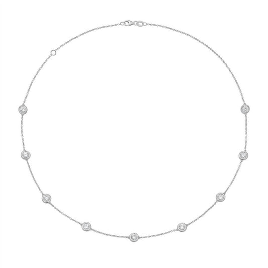 Diana M Jewels - 2.25 Cts Lab Grown Diamond By The Yard Necklace