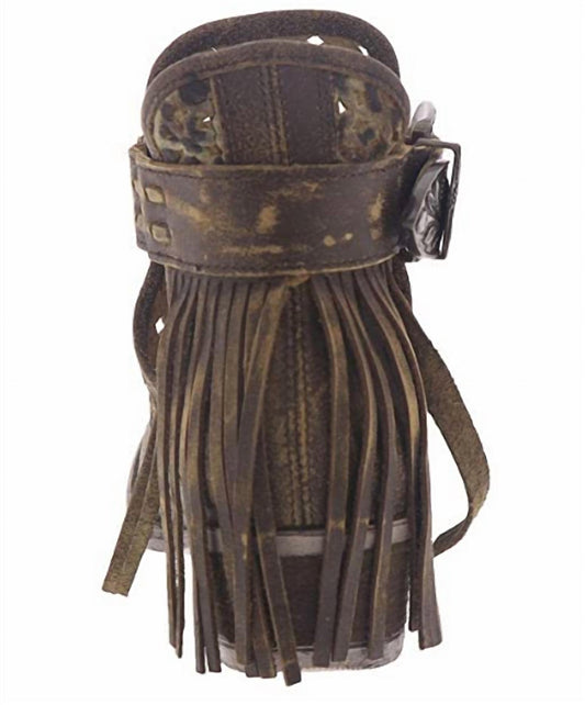 Corral - LD BROWN FRINGES & HARNES BOOTIE ROUND TOE