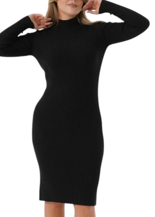 Nelly - Ribbed Long Sleeve Dress