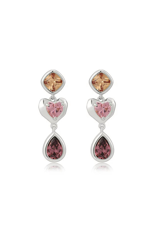 Luv Aj - WOMEN'S HEART STONE STUDS