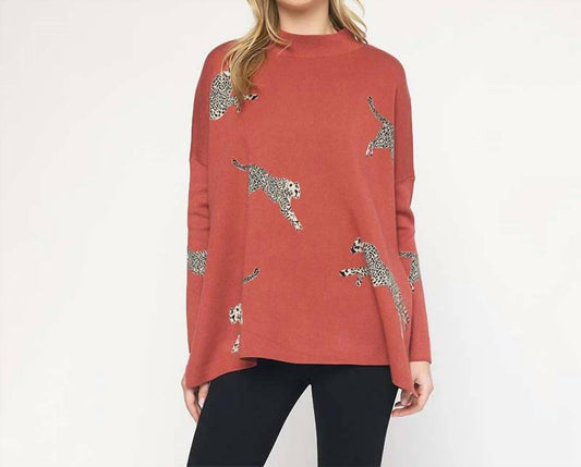 Entro - Leopard Sweater Top