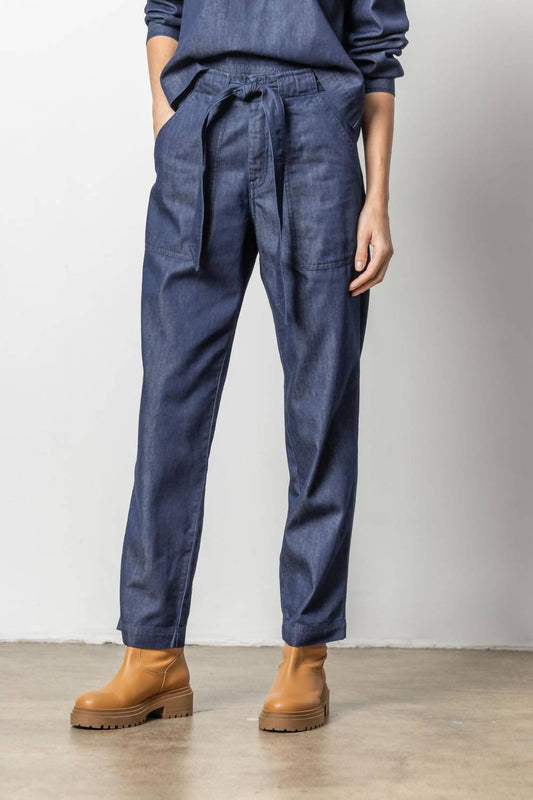 Lilla P - Denim belted pant