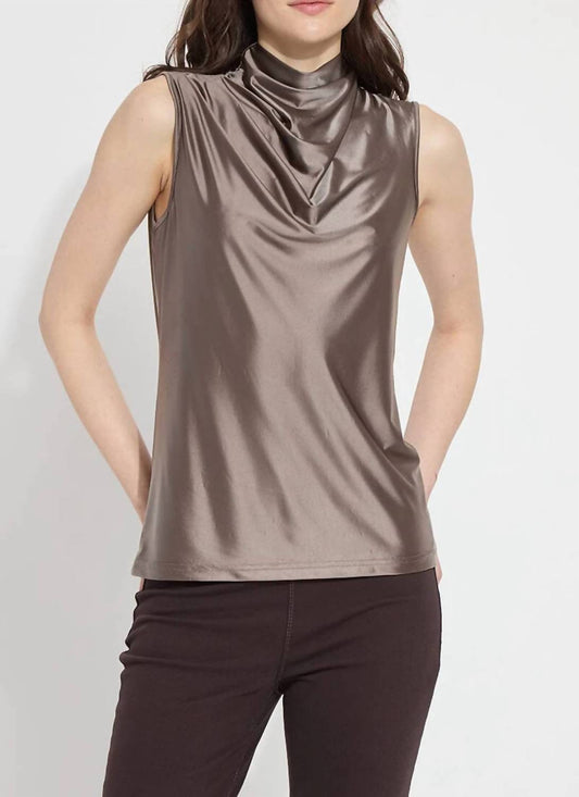 Lysse - Irina Stretch Satin Turtleneck Top