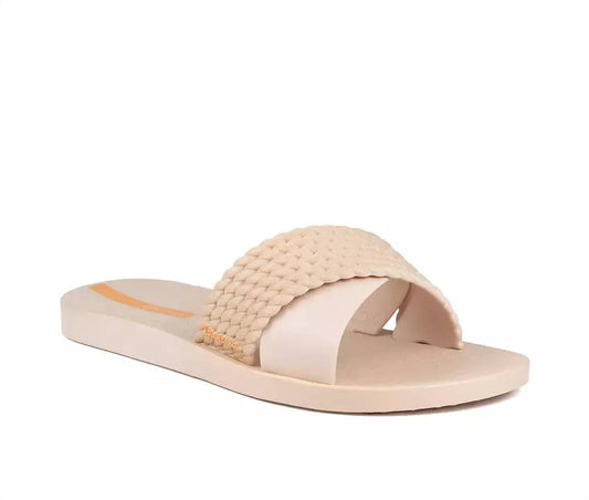 Ipanema - Women's Street II Molded Rattan Criss-Cross Strap Slides