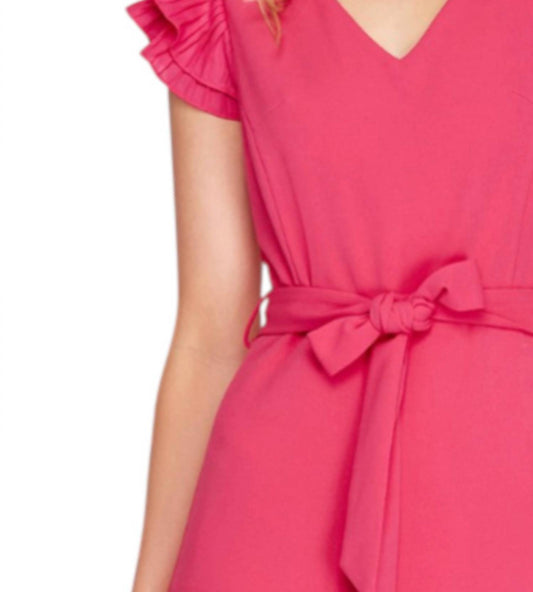 She + Sky - Pleated Sleeve Jumpsuit