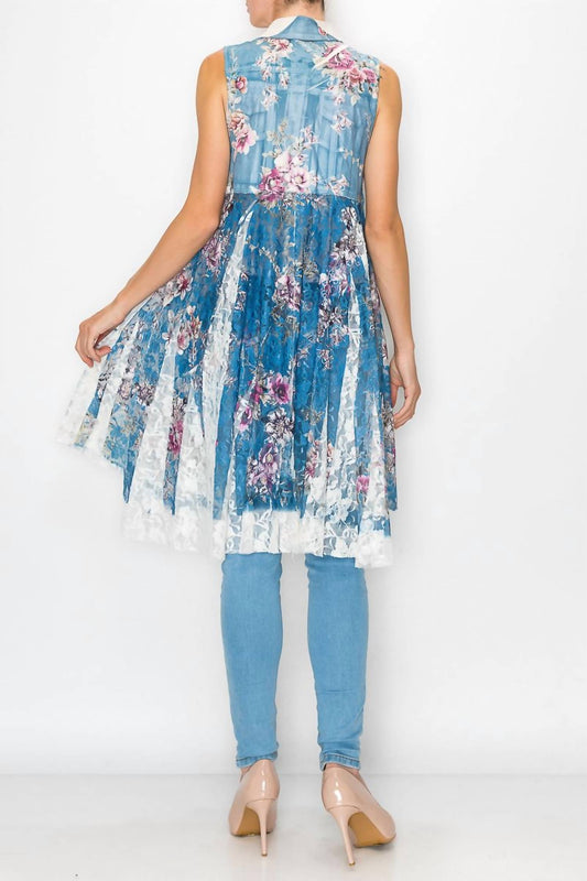 Origami - Floral Sueded Lace Vest