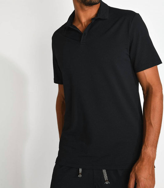 Cala 1789 - Vasco Trieste Embossed Fabric Polo Shirt