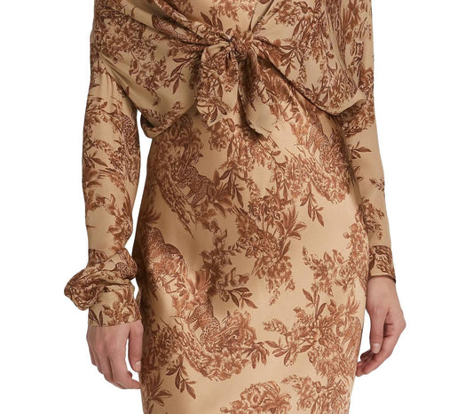 L'Agence - Nina Safari Print Silk Blouse