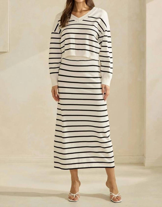 Able - Stripe Sweater And Maxi Skirt