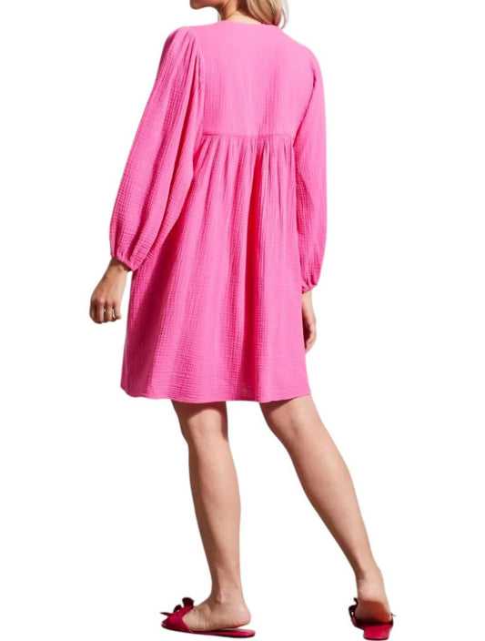 Tribal - Cotton Gauze Puffy Sleeve Dress