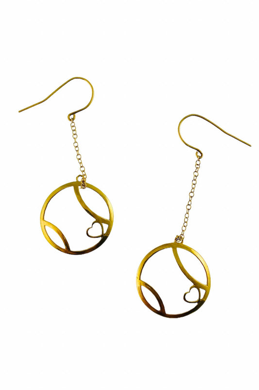 Love Love Tennis - Women's Ball Heart Solid Earrings