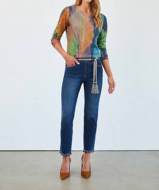 Fdj - Long-sleeve Notch Neck Top