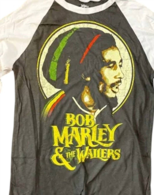 Bob Marley - Men's Circle Tam Raglan Long Sleeve Tee