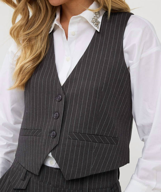Esqualo - pinstripe vest