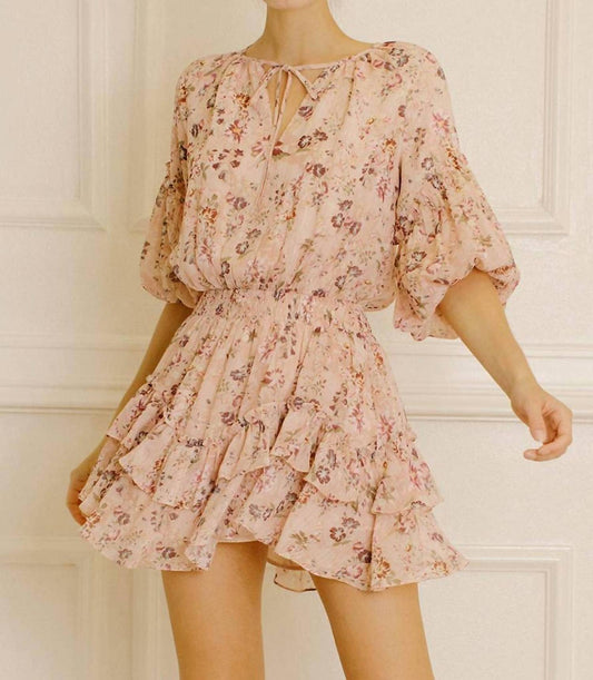 Storia - Floral Print Ruffled Mini Dress