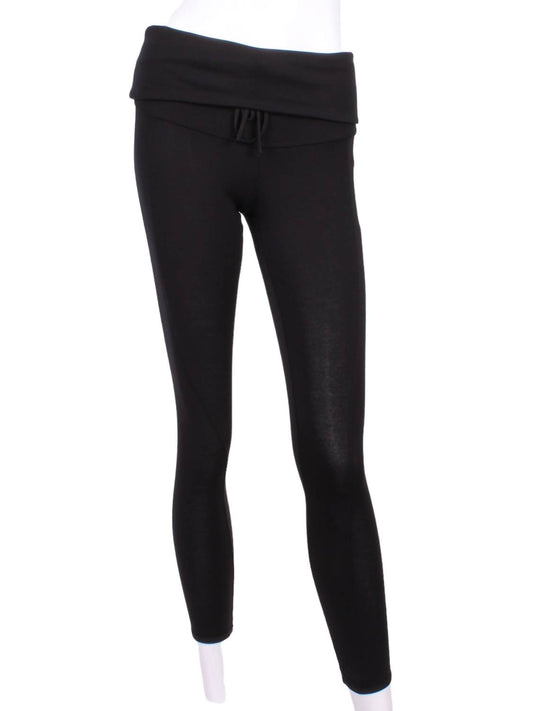 Love Love Tennis - Women's Roll Down Leg Lengthening Leggings