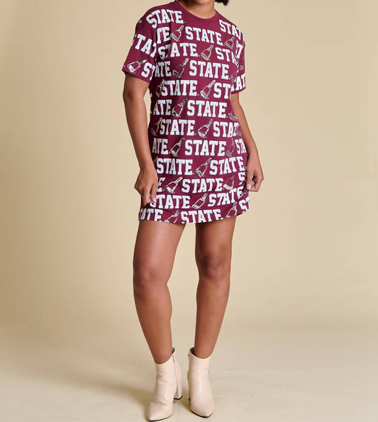 Stewart Simmons - The Sequin Repeat T-shirt Dress Miss State