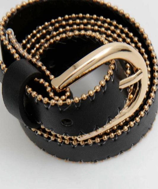 Berge - Women's Beaded Leather Belt