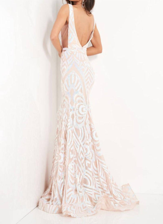 Jovani - Sequin Embellished Gown