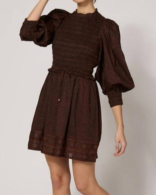 Cleobella - Randi Sienna Scroll Mini Dress