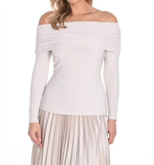Frank Lyman - Off Shoulder Long Sleeves Top