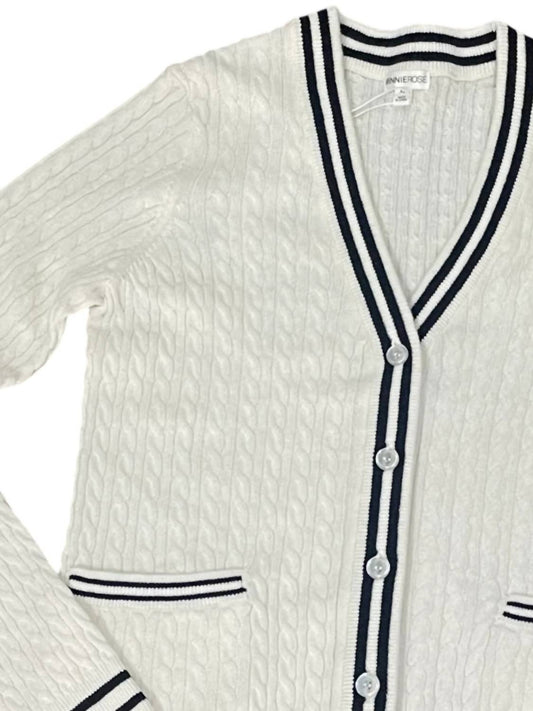 Minnie Rose - Women's Cotton Cashmere Cashmere Baby Cable Cardigan