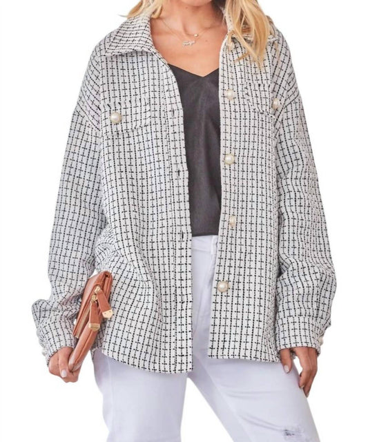 Andree By Unit - Fall For You Tweed Shacket