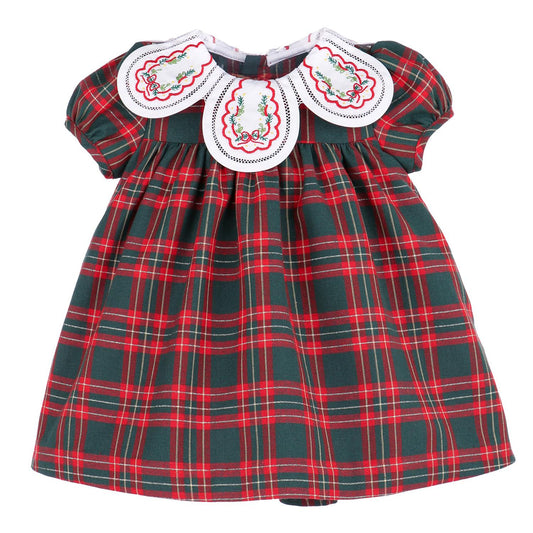 Sophie & Lucas - Girl's Holiday Plaid Petal Float Dress