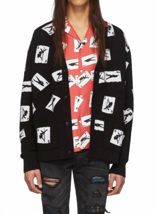 Amiri - Cards Intarsia Cardigan Sweater
