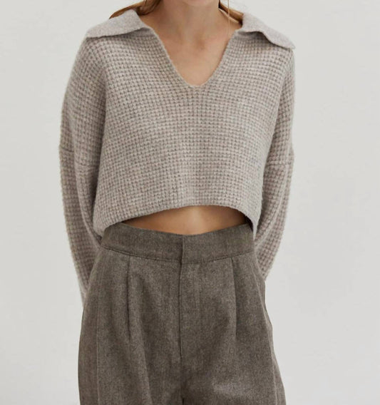 Crescent - Carter Waffle Polo Sweater