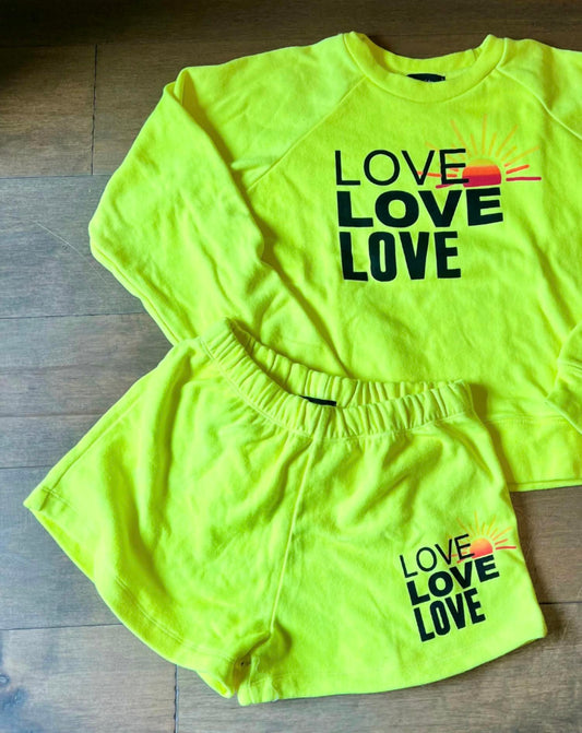 Flowers By Zoe - Kids Neon Love Sweatshirt